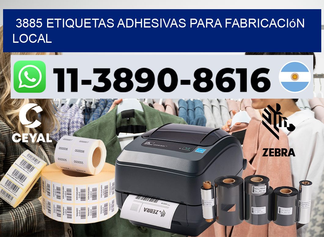3885 Etiquetas adhesivas para fabricación local