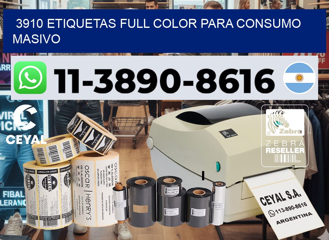 3910 Etiquetas full color para consumo masivo