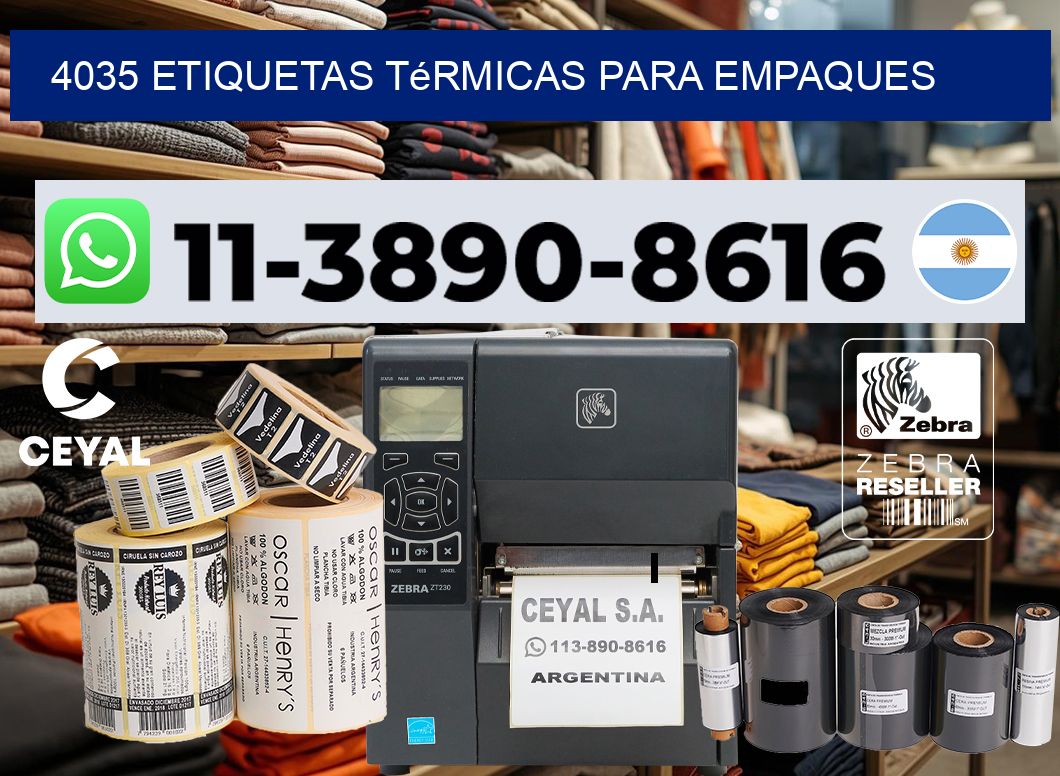 4035 Etiquetas térmicas para empaques