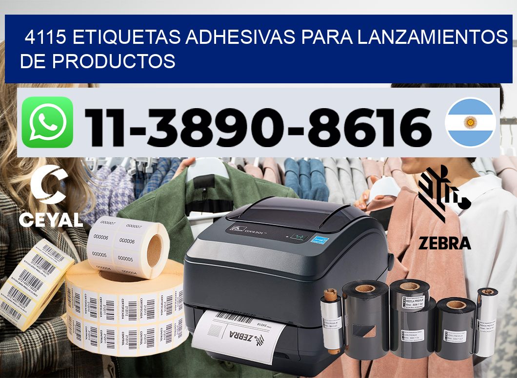 4115 Etiquetas adhesivas para lanzamientos de productos