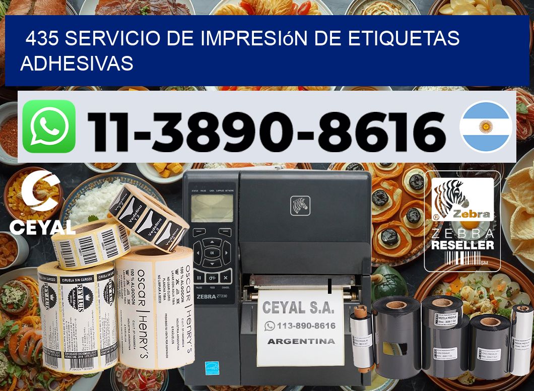 435 Servicio de impresión de etiquetas adhesivas
