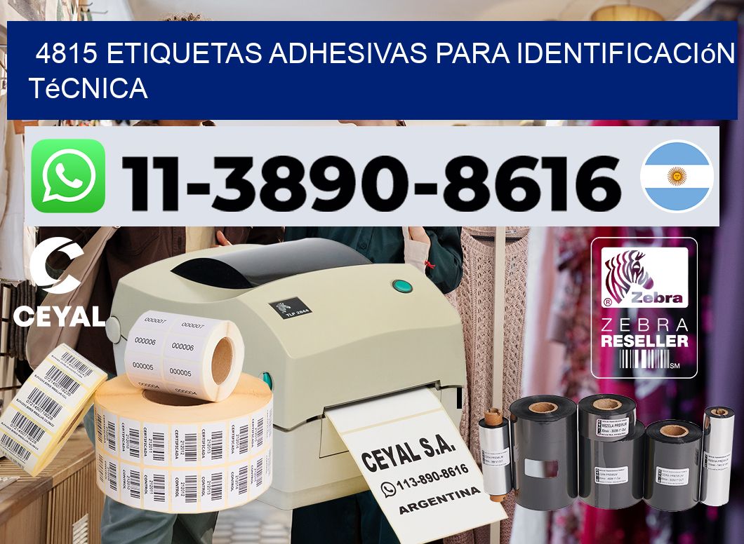 4815 Etiquetas adhesivas para identificación técnica
