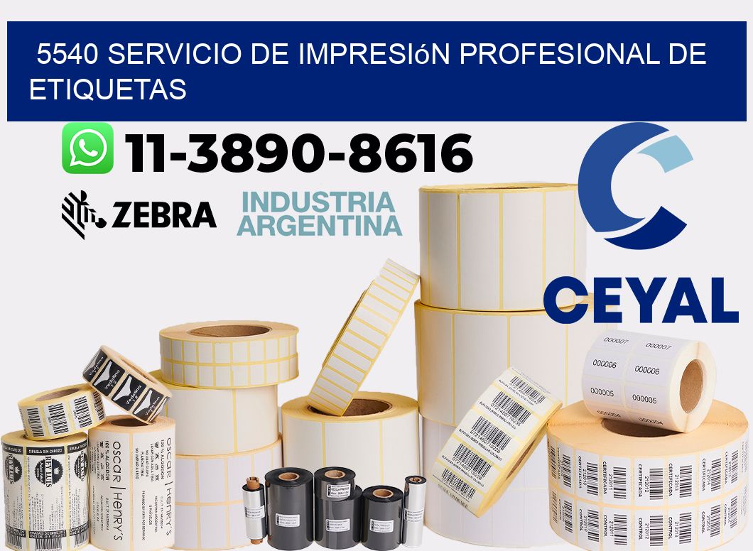 5540 Servicio de impresión profesional de etiquetas