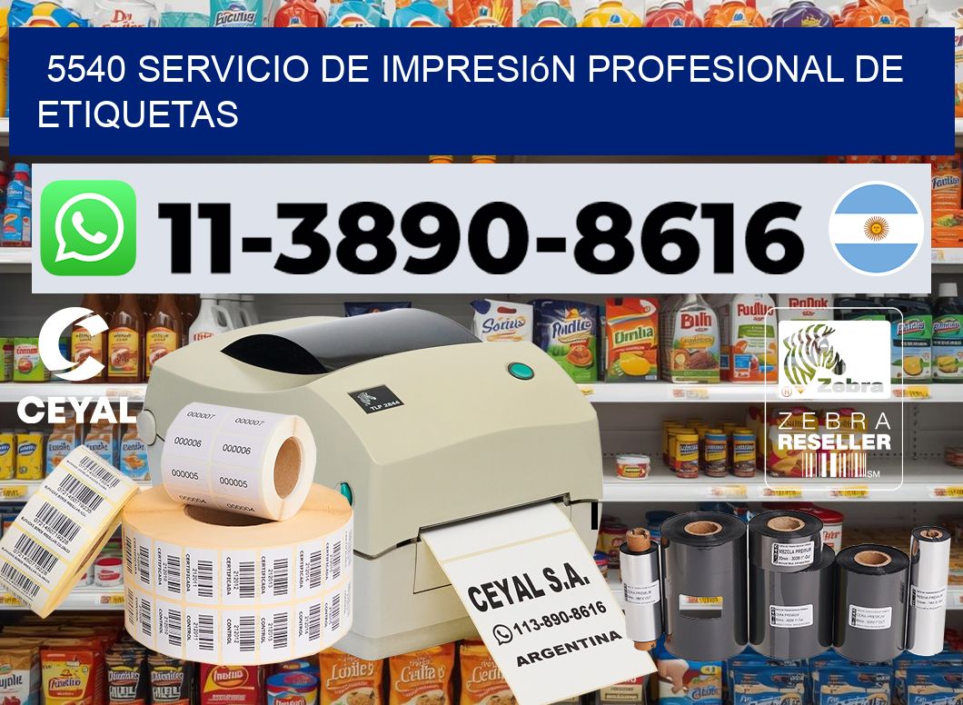 5540 Servicio de impresión profesional de etiquetas