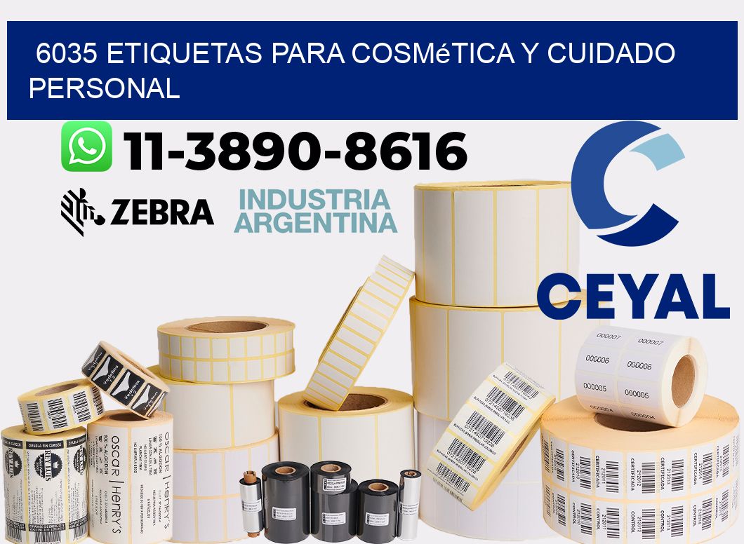6035 Etiquetas para cosmética y cuidado personal