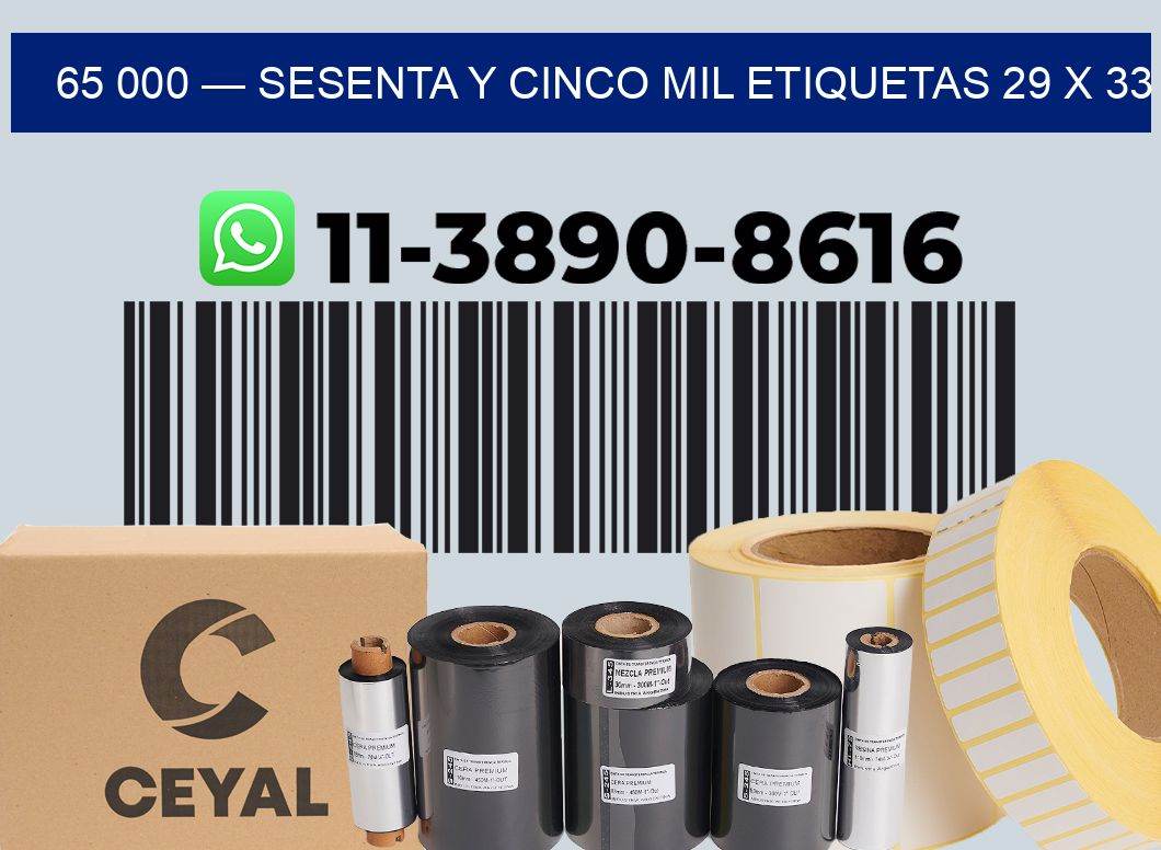 65 000 — sesenta y cinco mil etiquetas 29 x 33