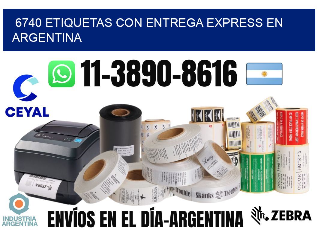 6740 Etiquetas con entrega express en Argentina