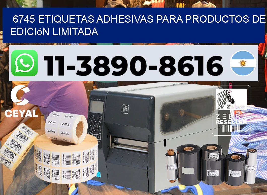6745 Etiquetas adhesivas para productos de edición limitada