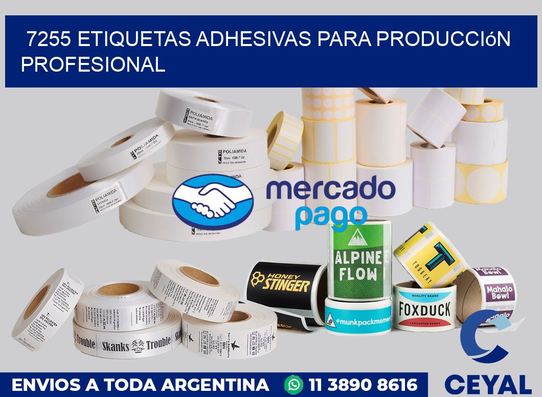 7255 Etiquetas adhesivas para producción profesional