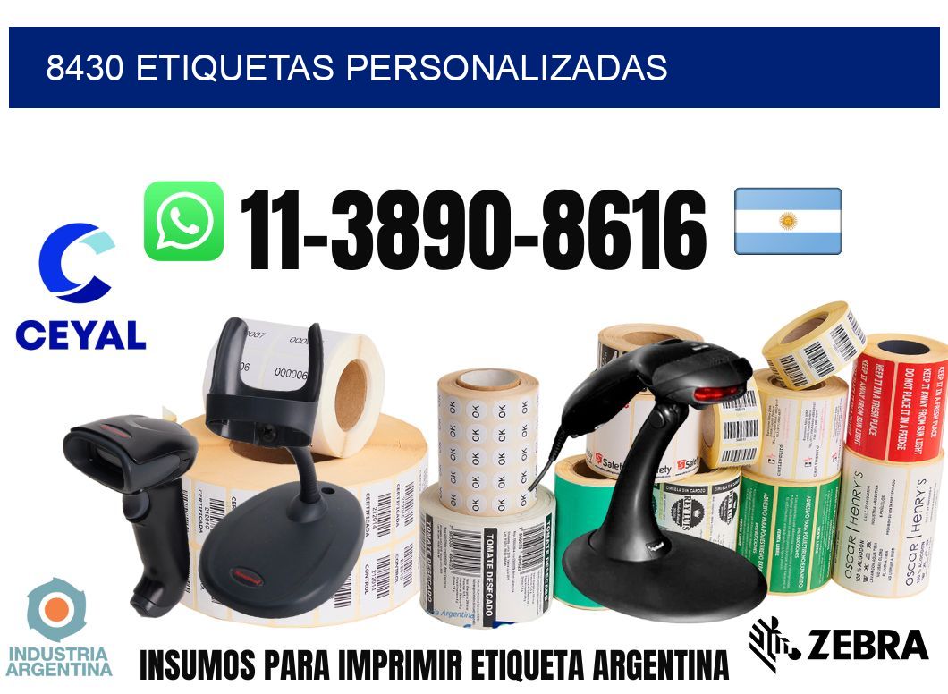 8430 etiquetas personalizadas