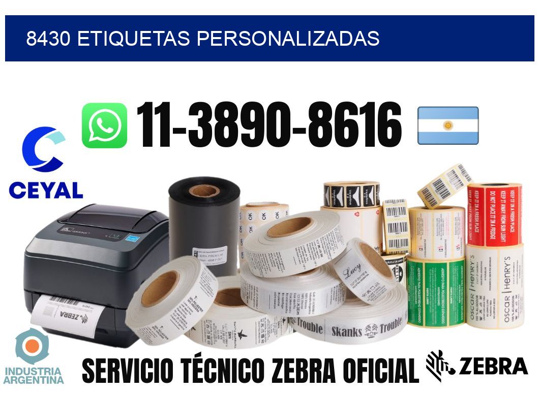 8430 etiquetas personalizadas