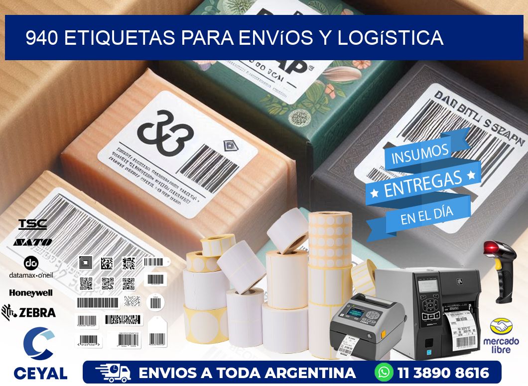 940 Etiquetas para envíos y logística