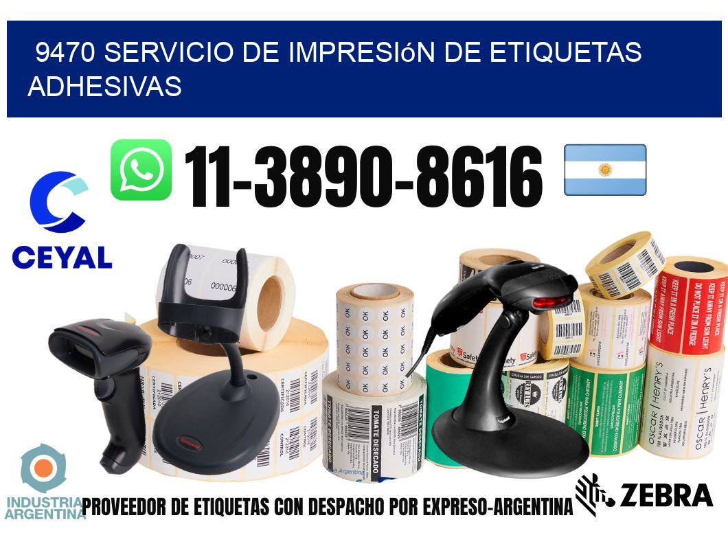 9470 Servicio de impresión de etiquetas adhesivas