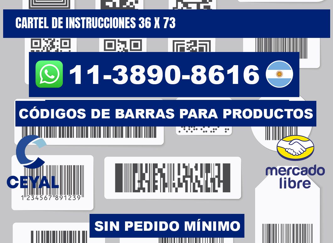 Cartel de instrucciones 36 x 73