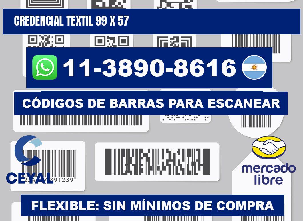Credencial textil 99 x 57