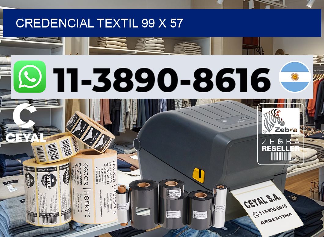 Credencial textil 99 x 57