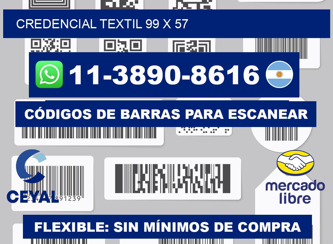 Credencial textil 99 x 57
