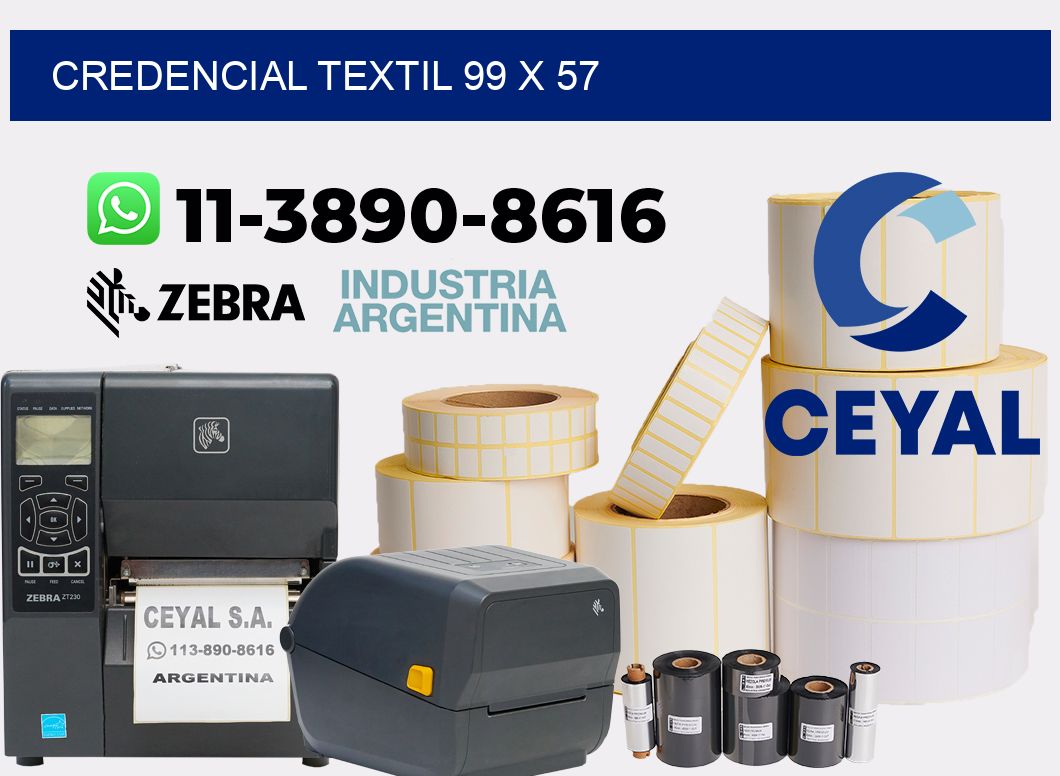 Credencial textil 99 x 57