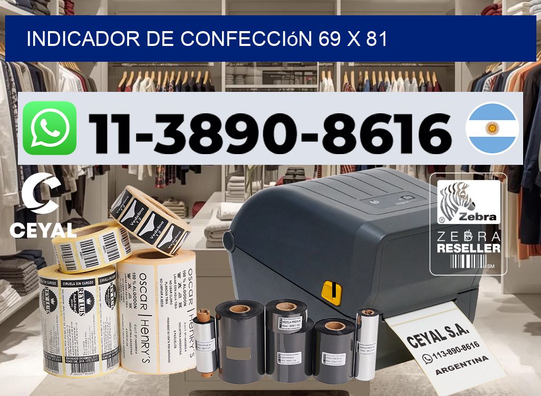 Indicador de confección 69 x 81