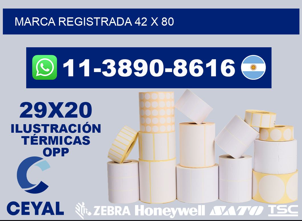Marca registrada 42 x 80