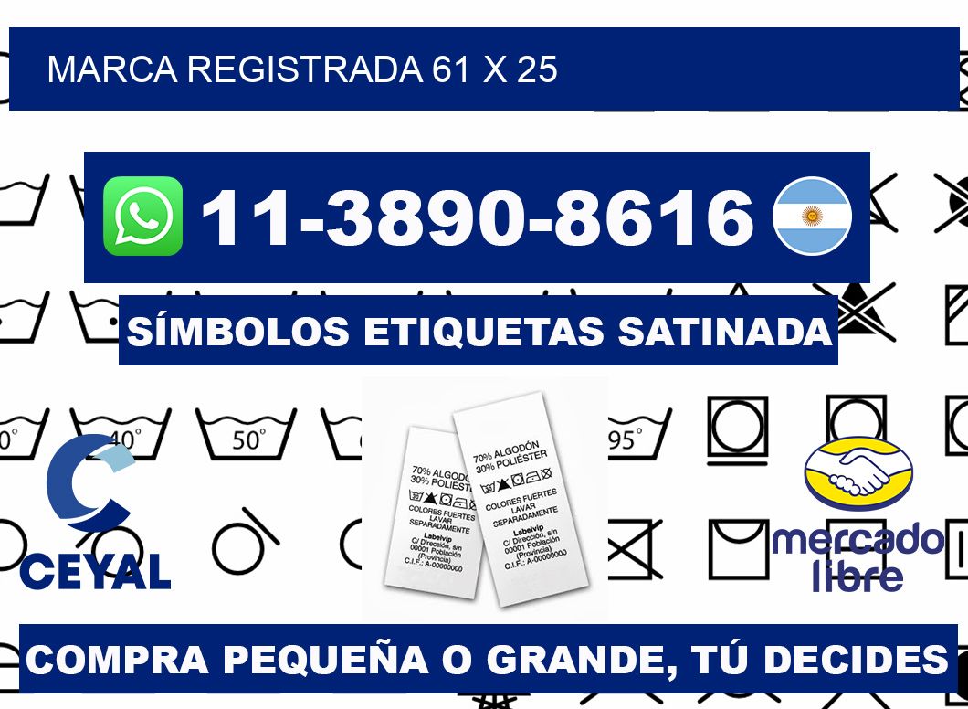 Marca registrada 61 x 25
