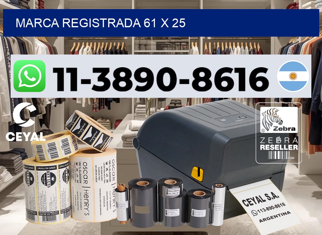 Marca registrada 61 x 25