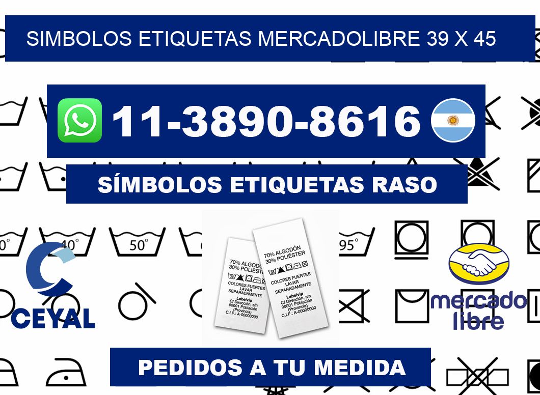 SIMBOLOS ETIQUETAS MERCADOLIBRE 39 x 45