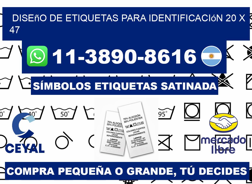 diseño de etiquetas para identificación 20 x 47