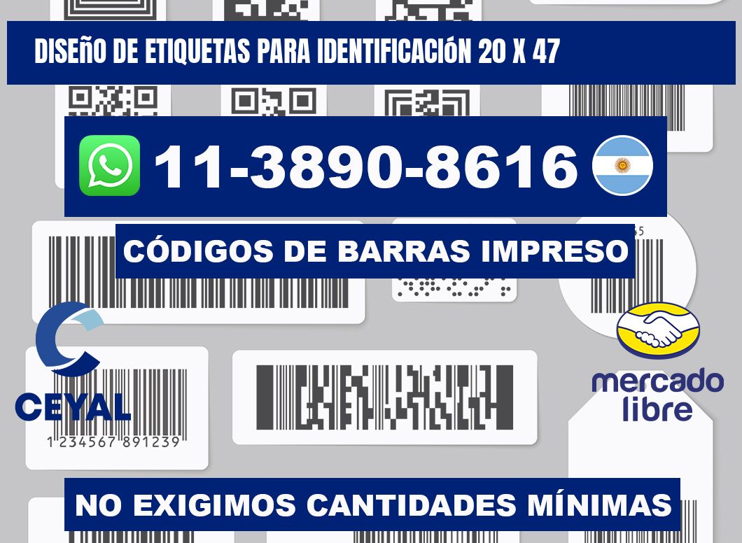 diseño de etiquetas para identificación 20 x 47