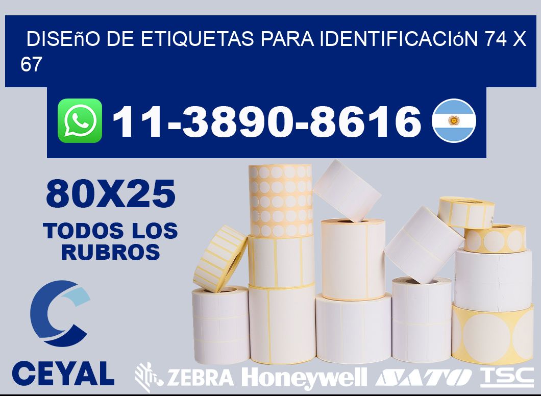 diseño de etiquetas para identificación 74 x 67