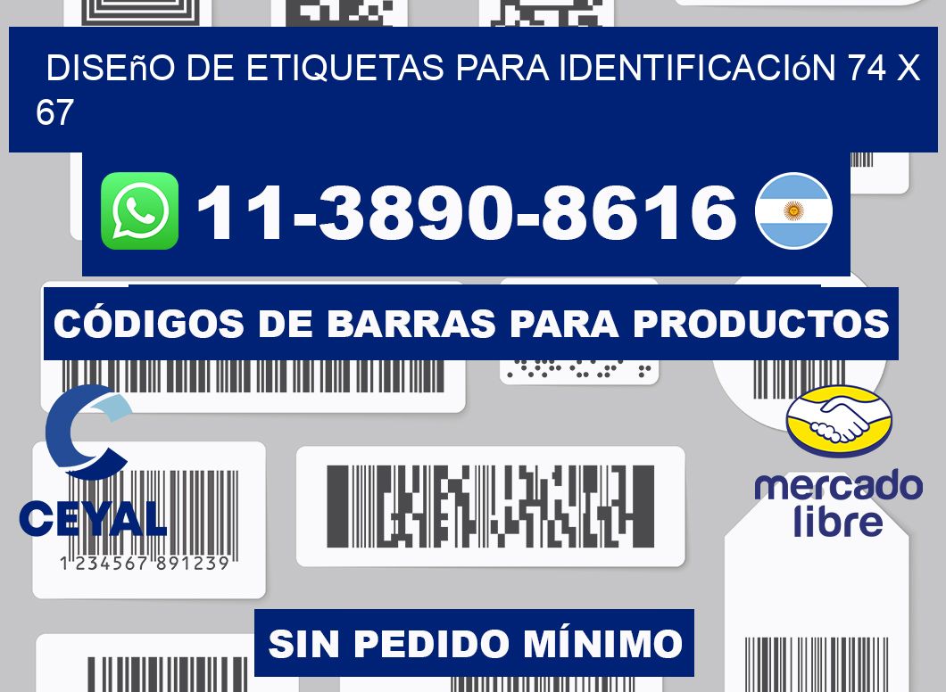 diseño de etiquetas para identificación 74 x 67
