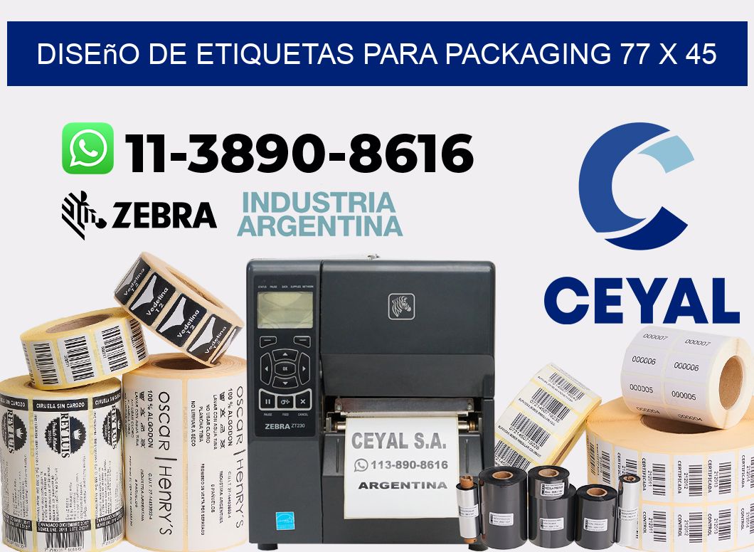 diseño de etiquetas para packaging 77 x 45