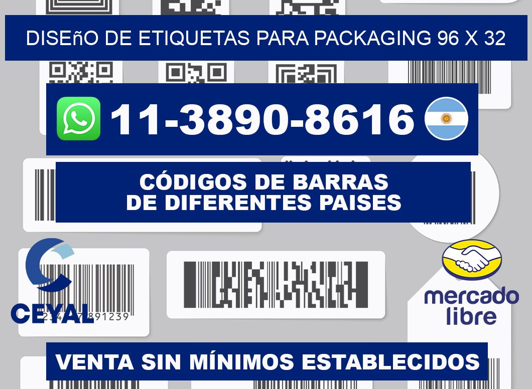 diseño de etiquetas para packaging 96 x 32