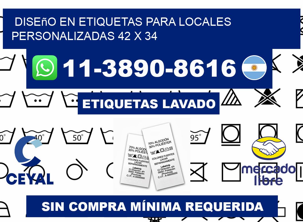 diseño en etiquetas para locales personalizadas 42 x 34