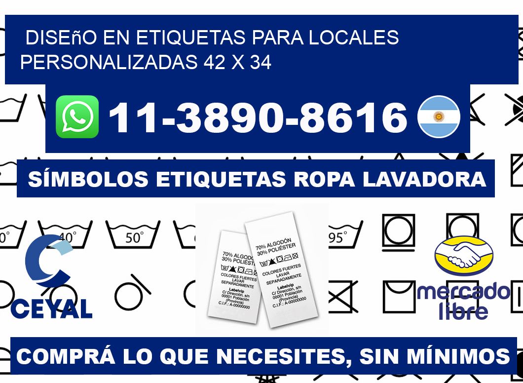 diseño en etiquetas para locales personalizadas 42 x 34