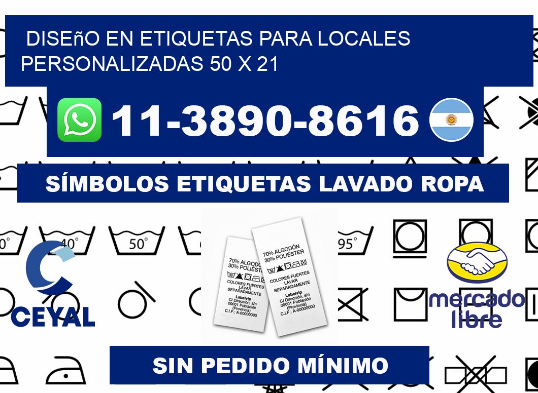 diseño en etiquetas para locales personalizadas 50 x 21