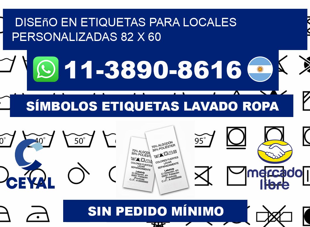 diseño en etiquetas para locales personalizadas 82 x 60