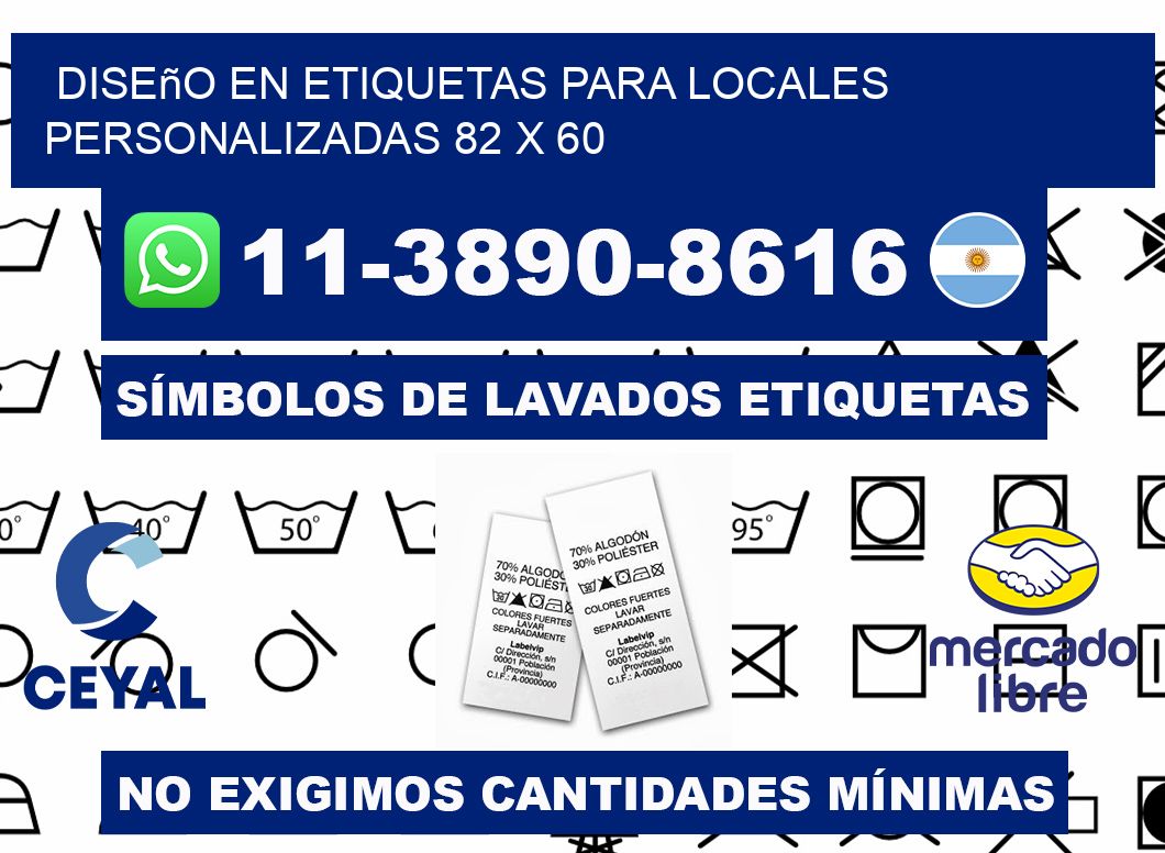 diseño en etiquetas para locales personalizadas 82 x 60