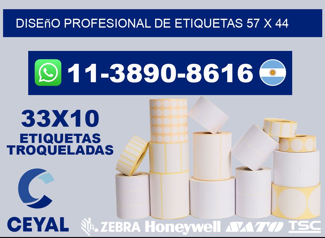 diseño profesional de etiquetas 57 x 44