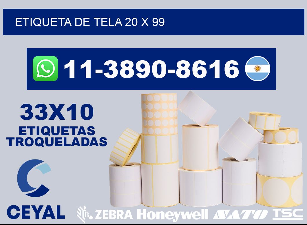 etiqueta de tela 20 x 99