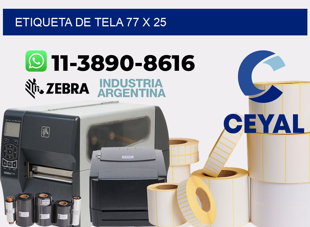 etiqueta de tela 77 x 25