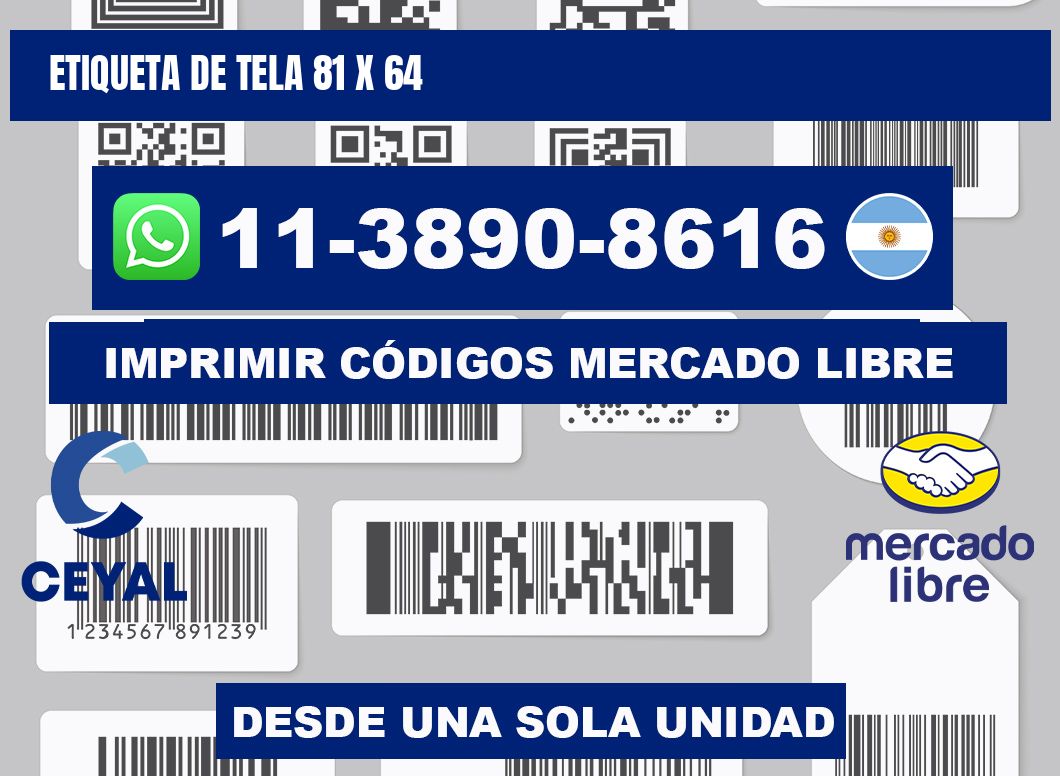 etiqueta de tela 81 x 64