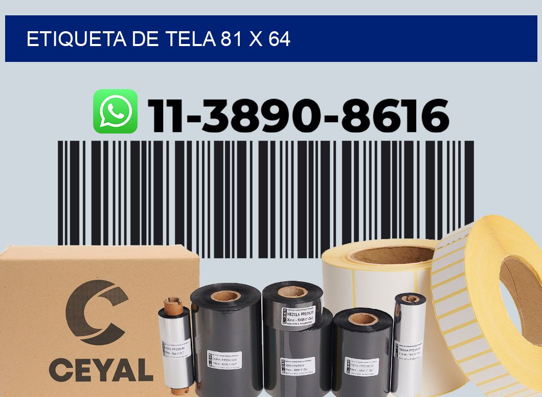 etiqueta de tela 81 x 64