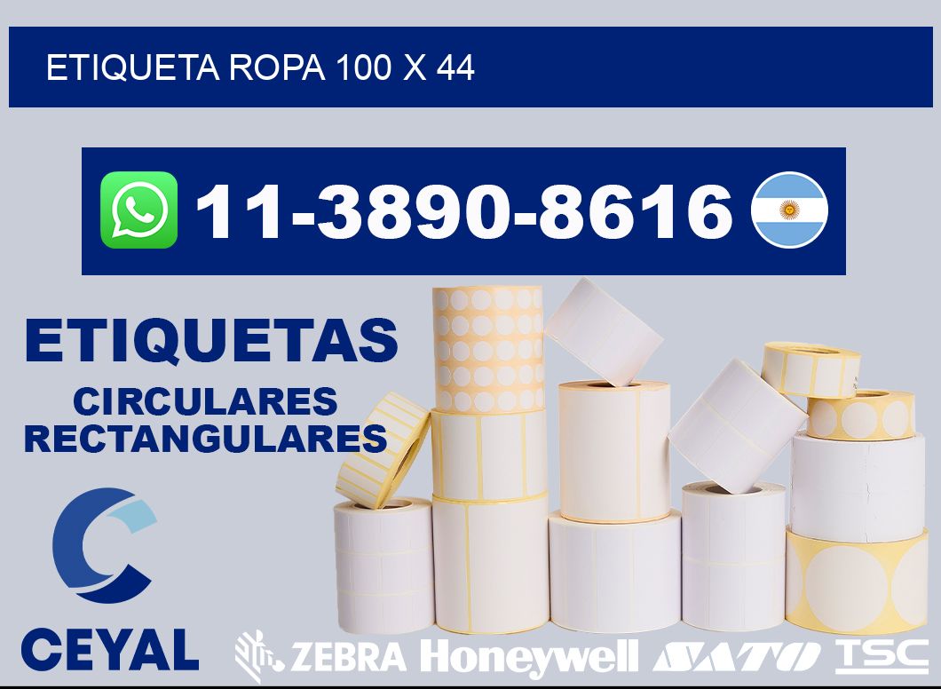 etiqueta ropa 100 x 44