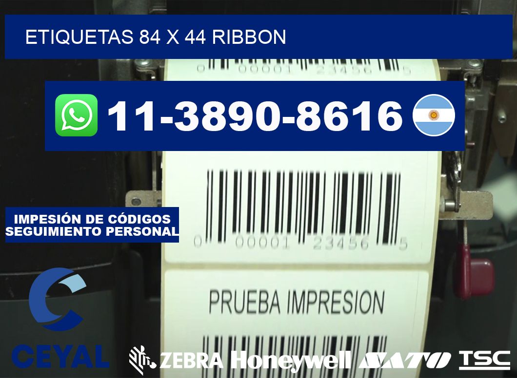 etiquetas 84 x 44 ribbon