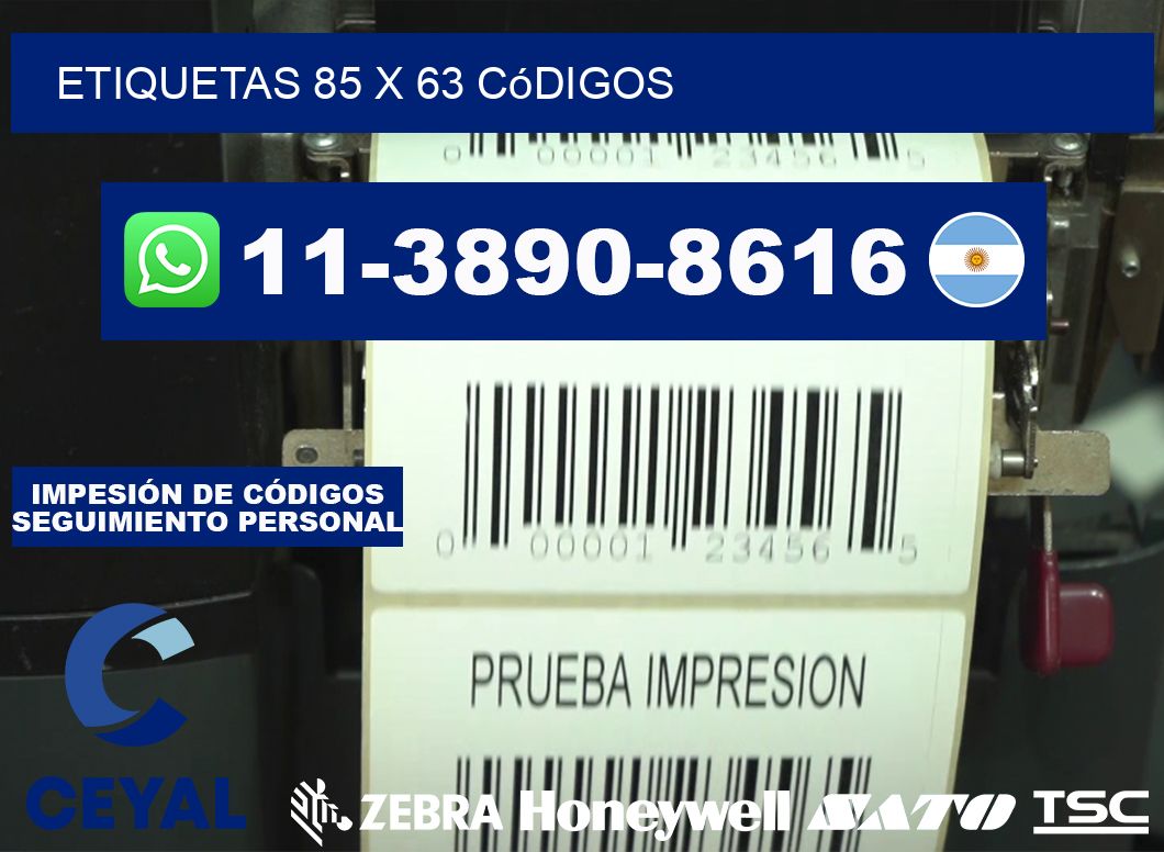 etiquetas 85 x 63 códigos