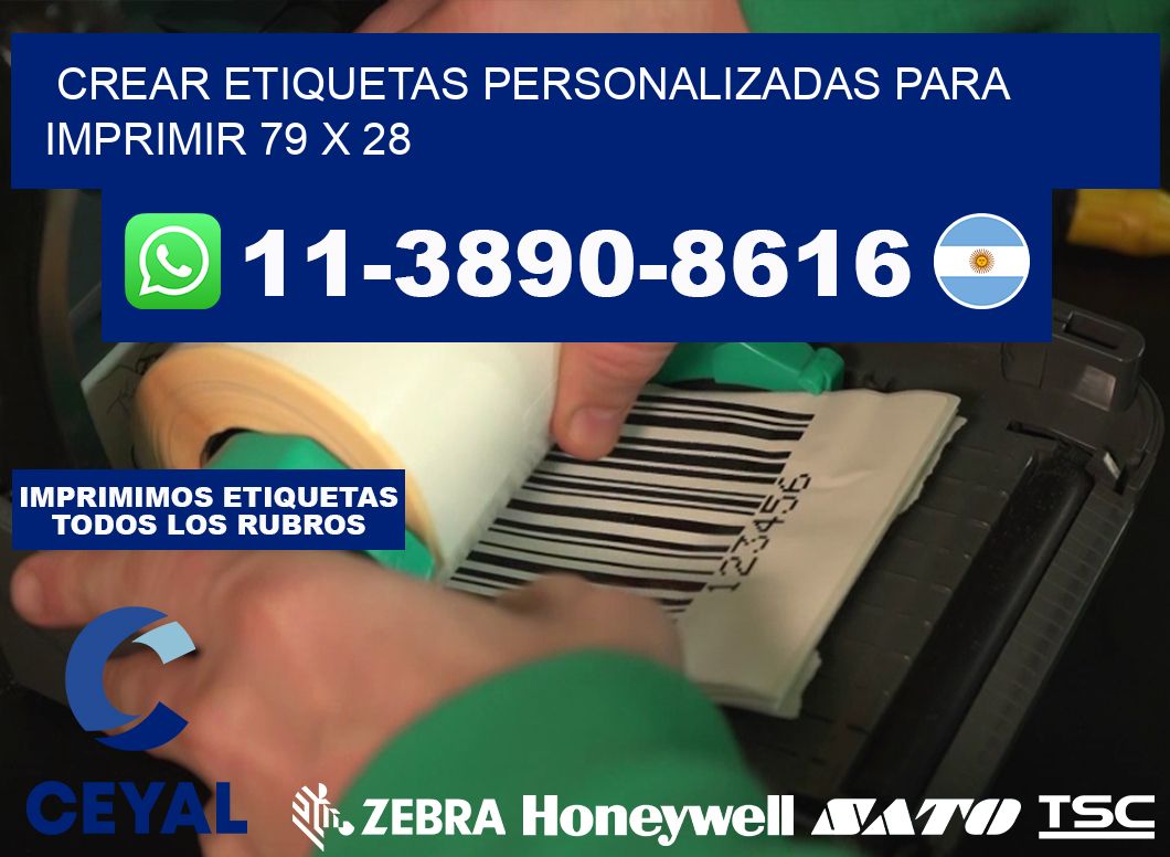 Crear etiquetas personalizadas para imprimir 79 x 28