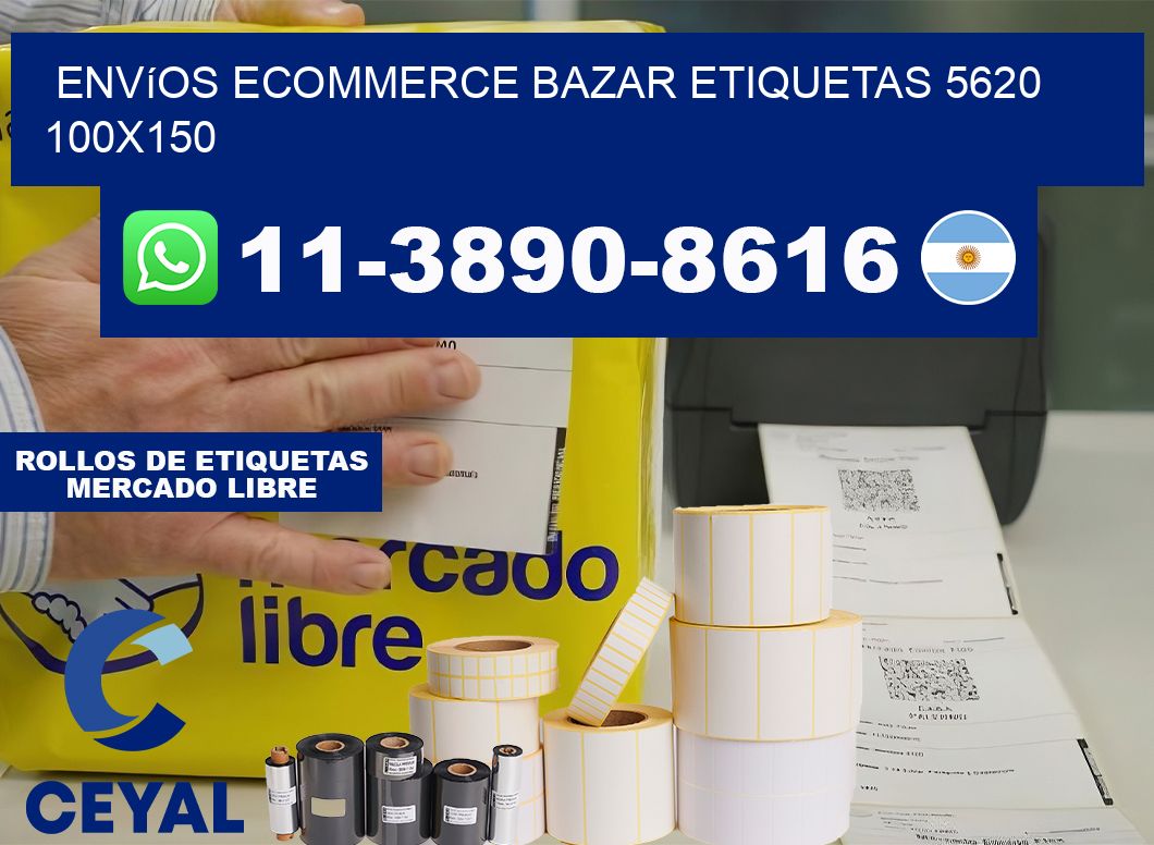 Envíos Ecommerce bazar etiquetas 5620 100×150