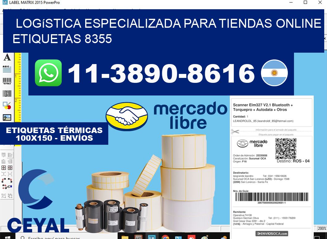 Logística especializada para tiendas online etiquetas 8355