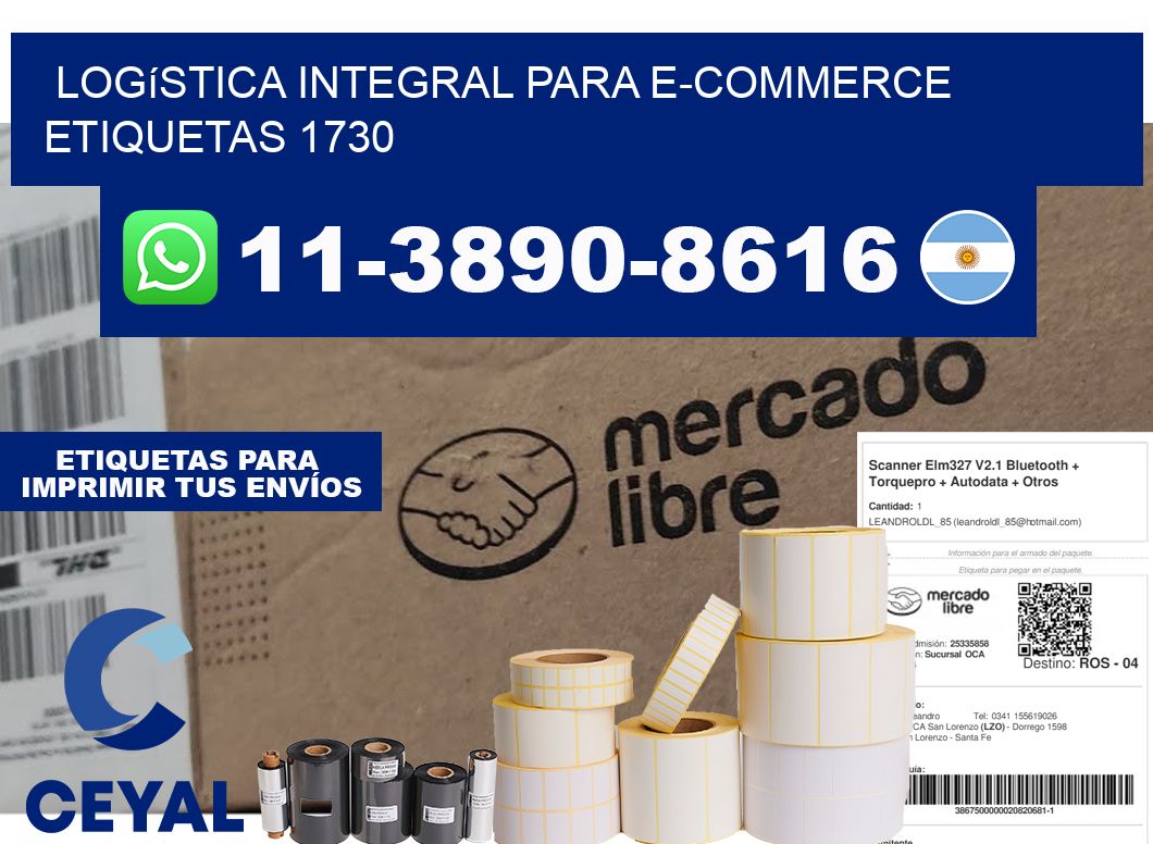 Logística integral para e-commerce etiquetas 1730